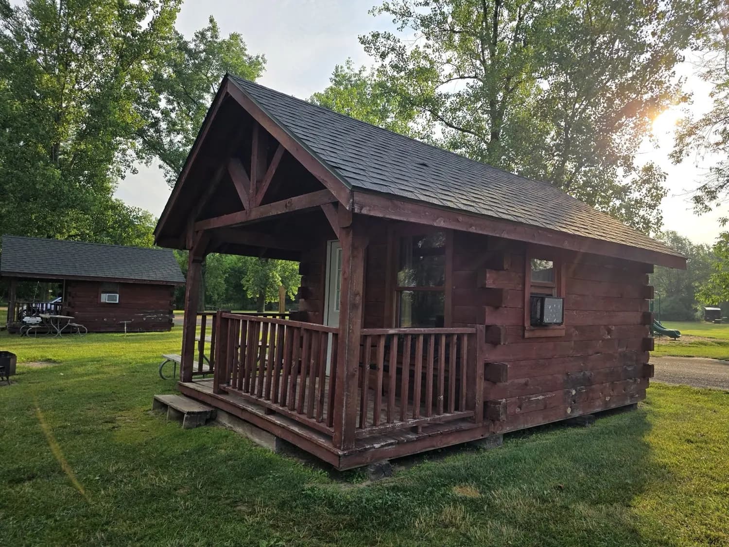 A rental cabin at the campground