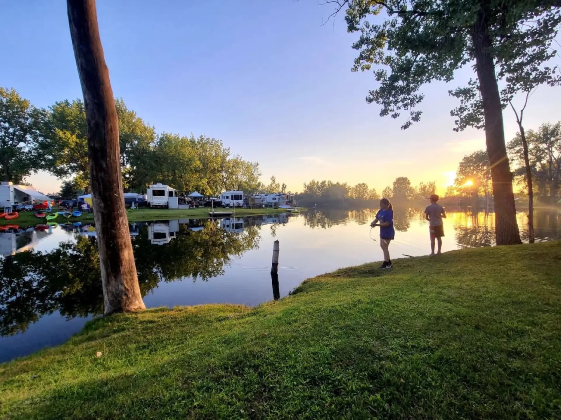 Sunset over Krystal Lake